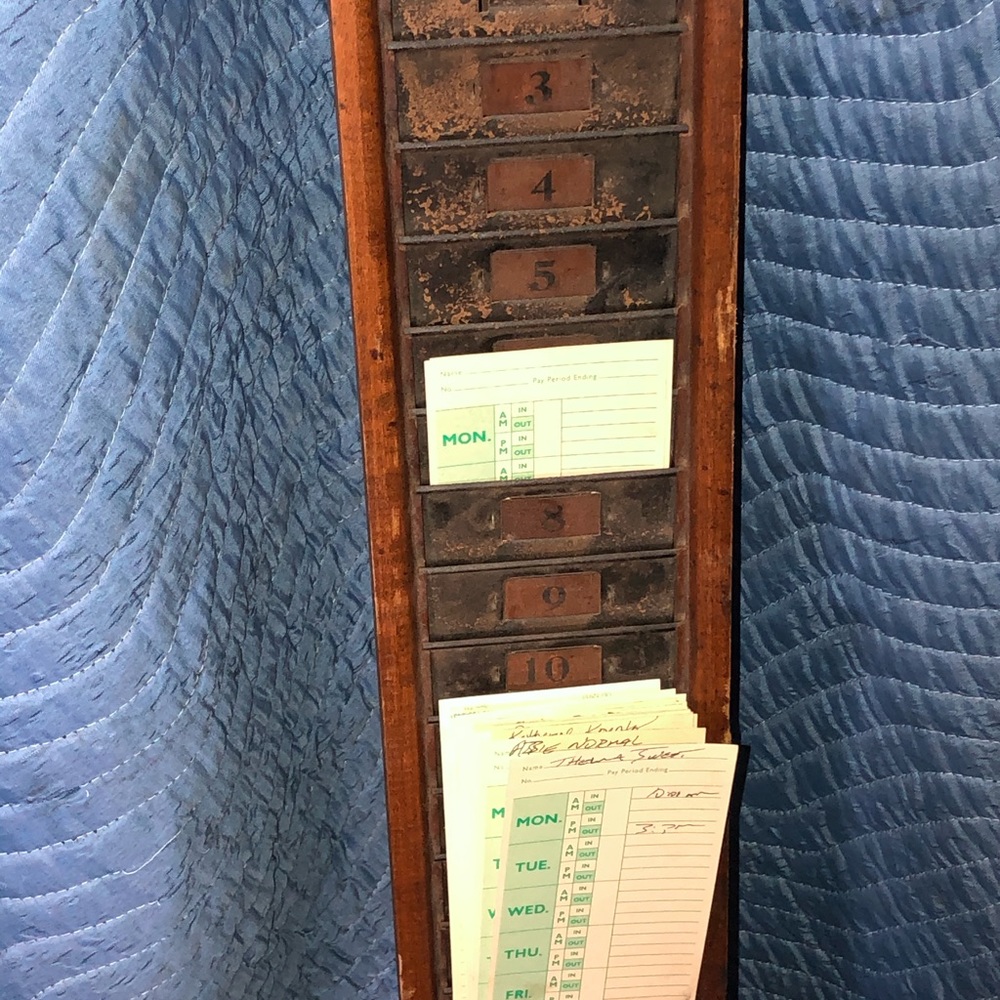 Vintage Time Card Holder